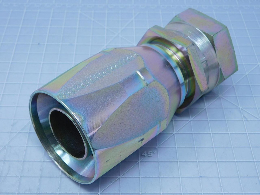 Eaton 4010-24    Swivel Crimpable Hydraulic Hose Fitting 2 11/32 In x 1 29/32 In For Sale