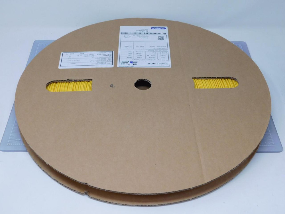 Lot of 200 Ft  Dunbar DUNBAR-1635F    1/2 In Yellow Polyolefin Heat Shrink Tubing 600 V 125 ÃÂ¦ÃÂÃÂ³C For Sale