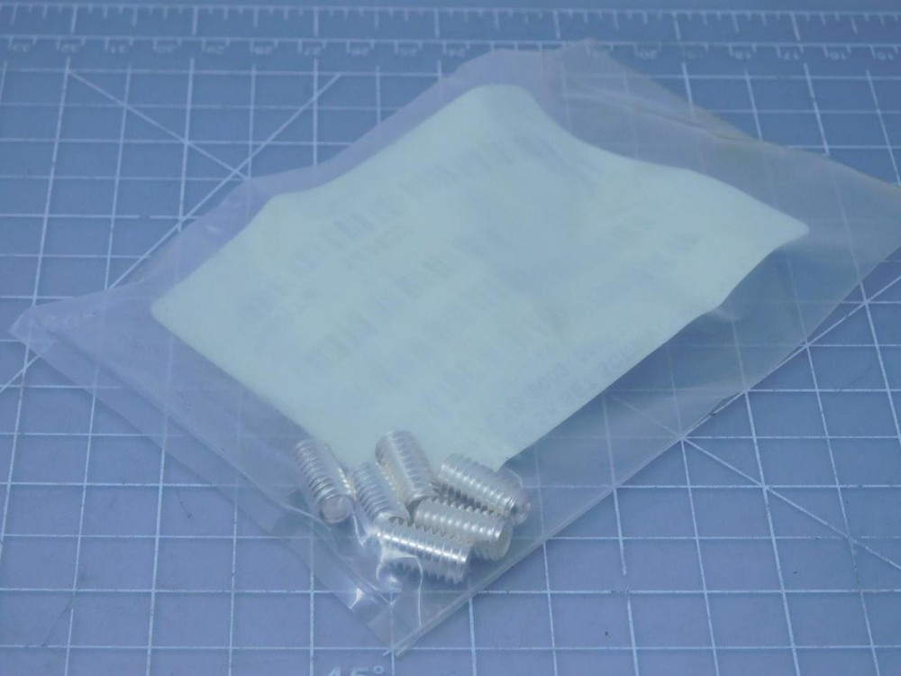 Lot of 6  142432    5/16-18 x5/8 SK Set Screw Cup Point 18-8 Silver Plated .0003-.0005 THK For Sale