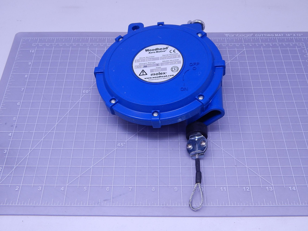 Woodhead AB11    Aero-Motive Retractor with Ratchet Lock 7-11 lbs cap For Sale