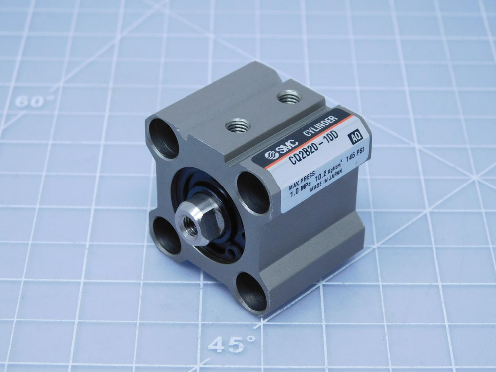 Lot of 2 SMC CQ2B20-10D     Pneumatic Compact Cylinder For Sale