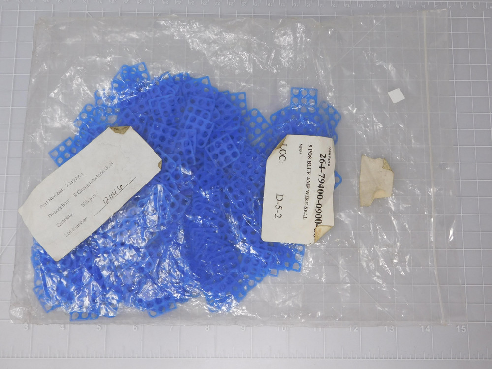 Lot of 280 Amp 794278-1    9 Pos Blue Amp Wire Seal For Sale