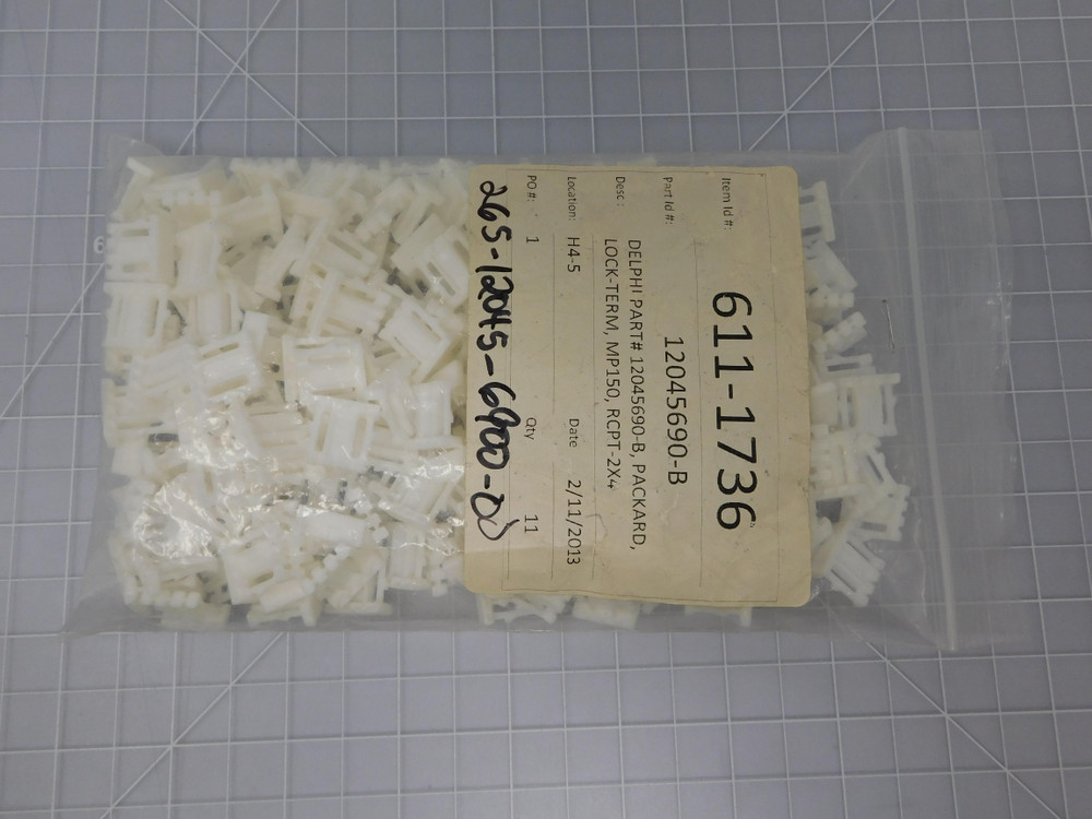 Lot of 220 Delphi 12045690-B    Automotive Connectors TPA M/P 150 LK For Sale