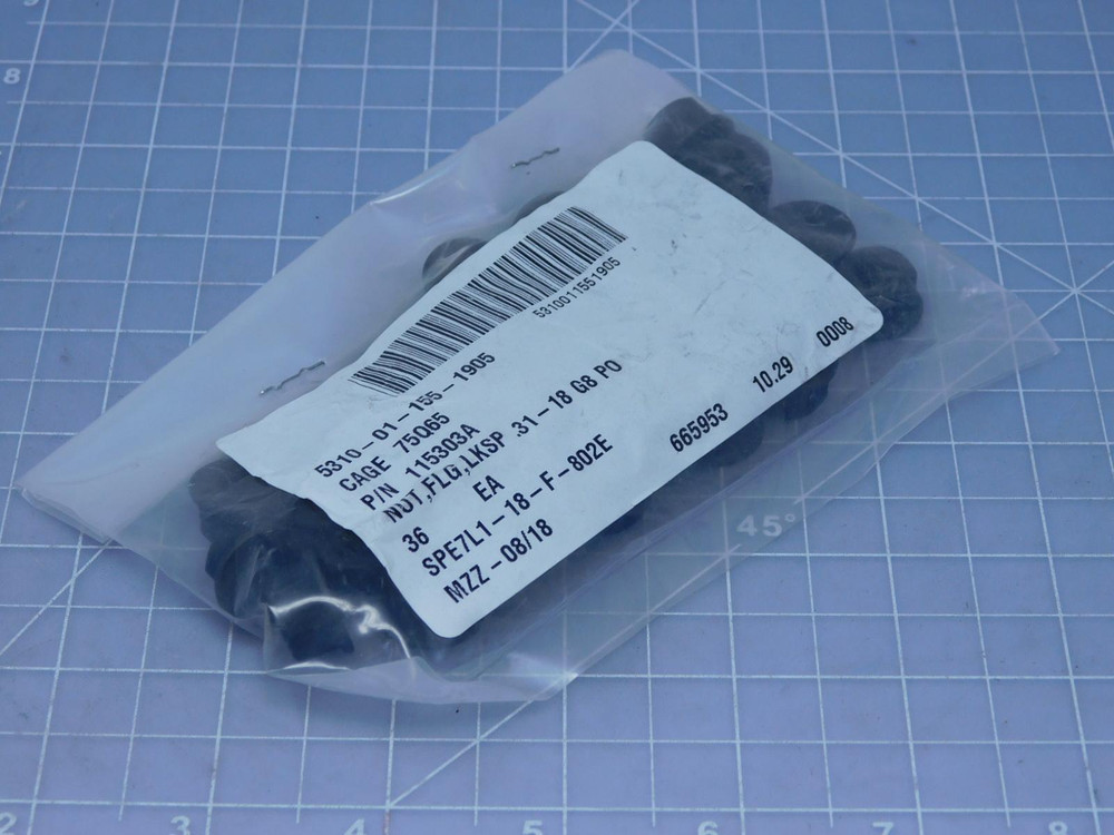 Lot of 35  115303A 5310-01-155-1905   Flanged Locknut For Sale