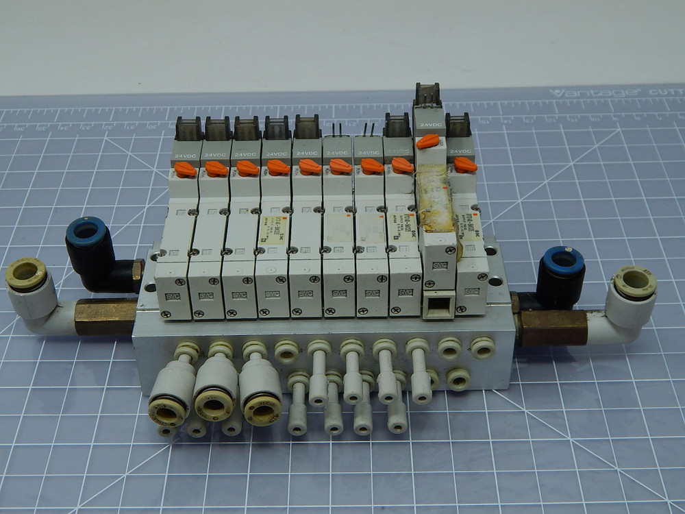 Lot of 10 SMC SY3140-5M0ZE    Solenoid Valves w/ Manifold For Sale