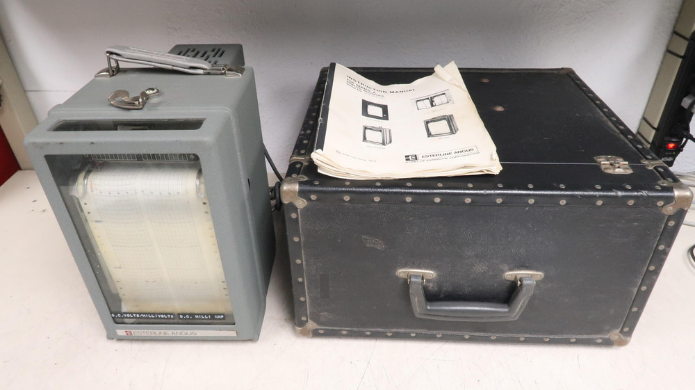 Lot of 2 Esterline Angus 602  Vintage Portable Two Channel Analog Recorder For Sale