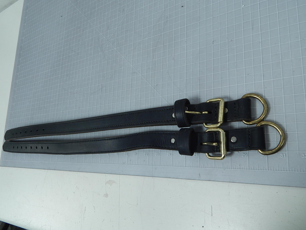 Lot of 2    Black Leather Dog Collar from military dogs For Sale
