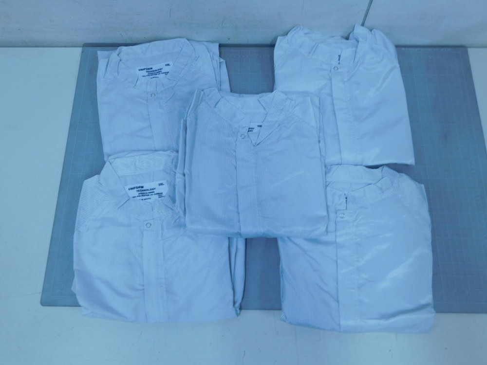 Lot of 5 Uniform Technology CFRZCS-89WH  Paint Spray Coveralls White 3XL For Sale