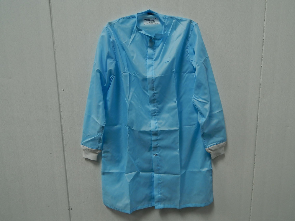 Lot of 5 Uniform Technology CF1ZCT-60LB  Lab Coat Smock XL For Sale
