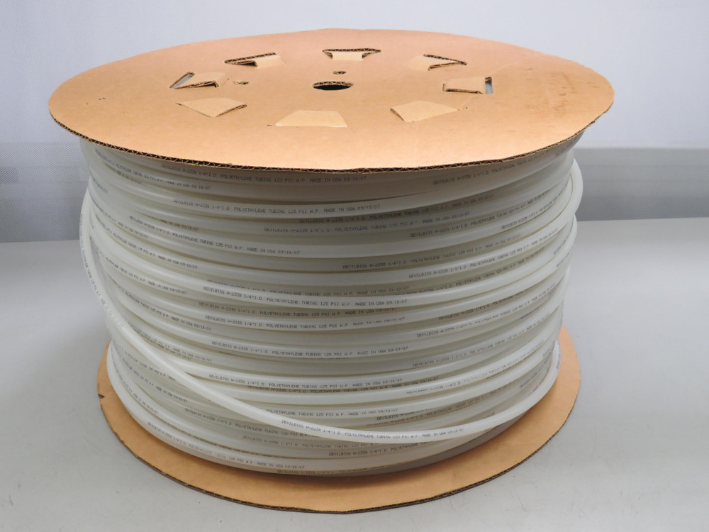 Devilbiss H-2338  1/4" I.D. Polyethylene Air Tubing 125 PSI; 1000 FT For Sale