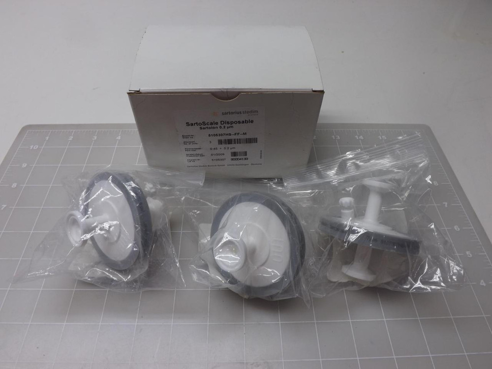 LOT OF 3 SARTORIUSSTEDIM 5105307HS--FF--M DISPOSABLE FILTERS T48306