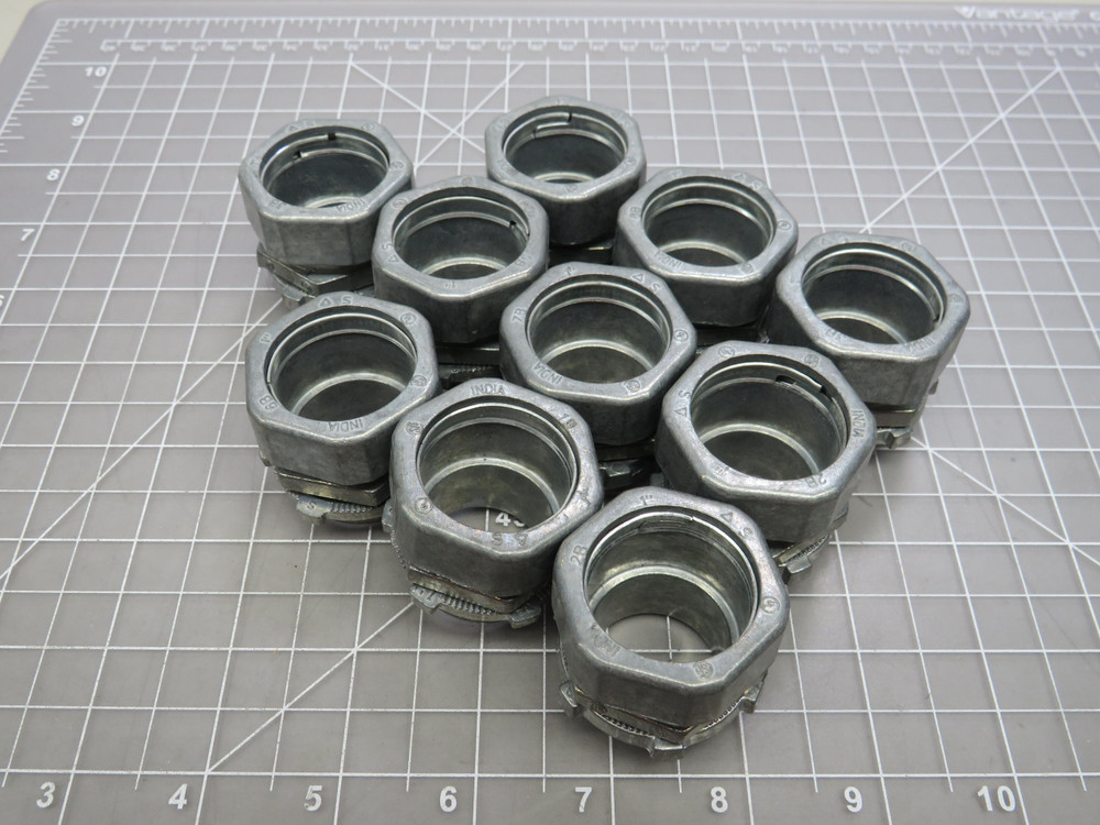 Lot of 10 NEER TC-603  Zinc Die-Cast Compression EMT Connector For steel EMT 1 In For Sale