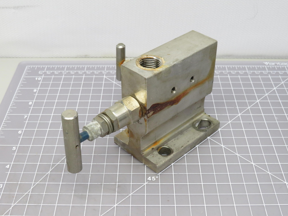 Century Valve CM10-2  Two Valve Instrument Manifold SS Teflon 6000psi For Sale