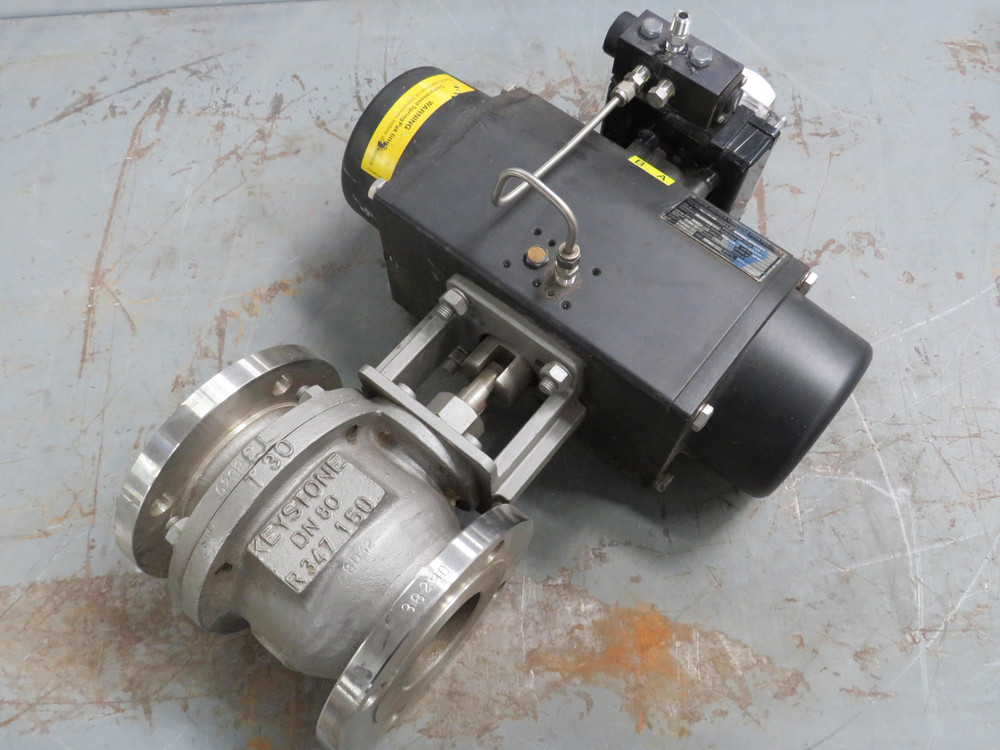 Tyco F79U-036STC DN80  Single Acting Actuator Ball Valve 3 Inch 316SS R/F For Sale