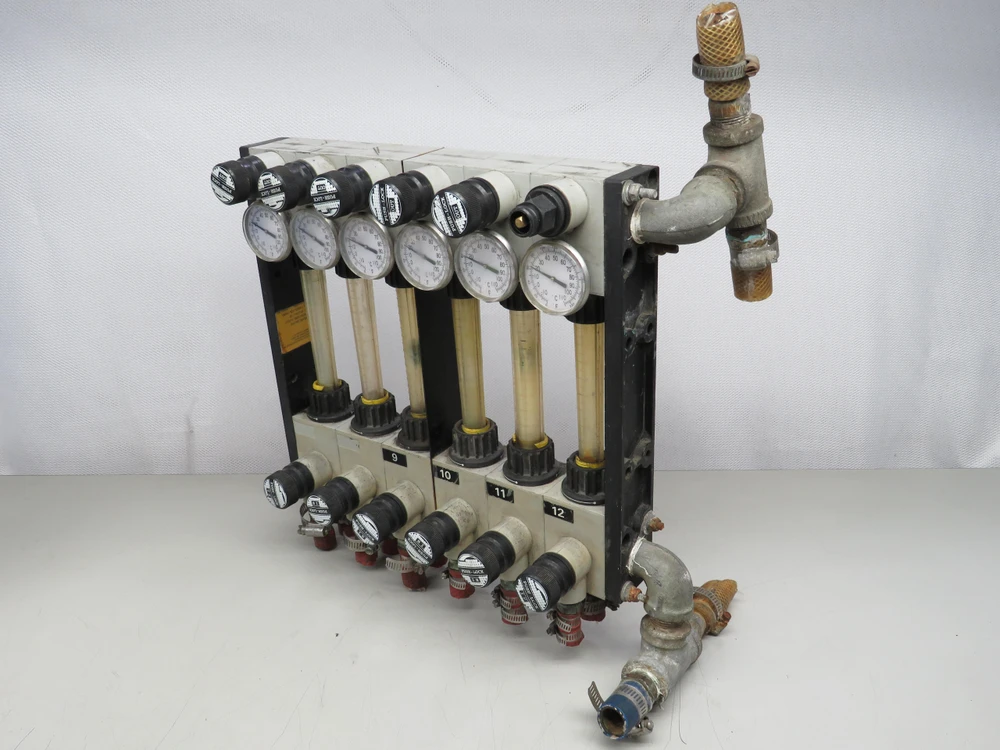 PPE Equipment inc FSML  184 Max Psi Natic 6 Station Mold Flow Regulator For Sale