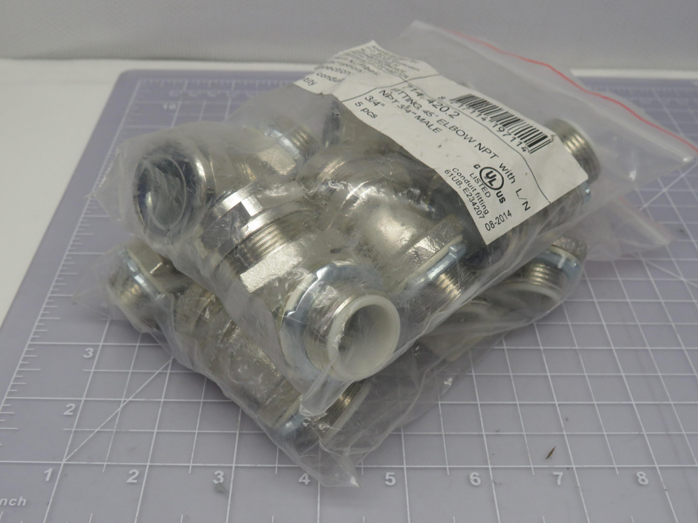 Lot of 10 Anamet 714.420.2  45ÃÂ¦ÃÂÃÂ³ Elbow NPT with L/N Fitting For Sale