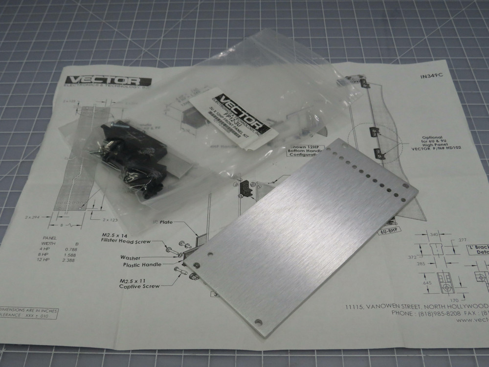 Vector FP12-3U  3U x 12 HP Front Panel Kit For Sale