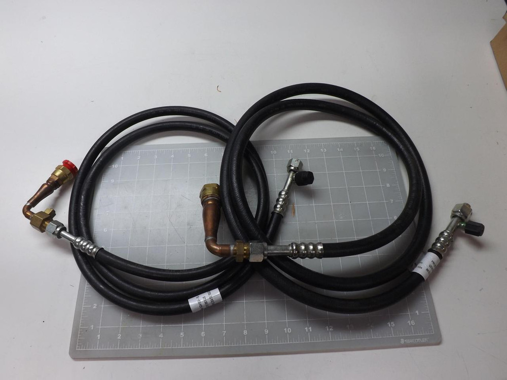 LOT OF 2 BURGAFLEX GOOD YEAR 434100-55 434100-56 SAE J2064 HYDRAULIC HOSE T49496