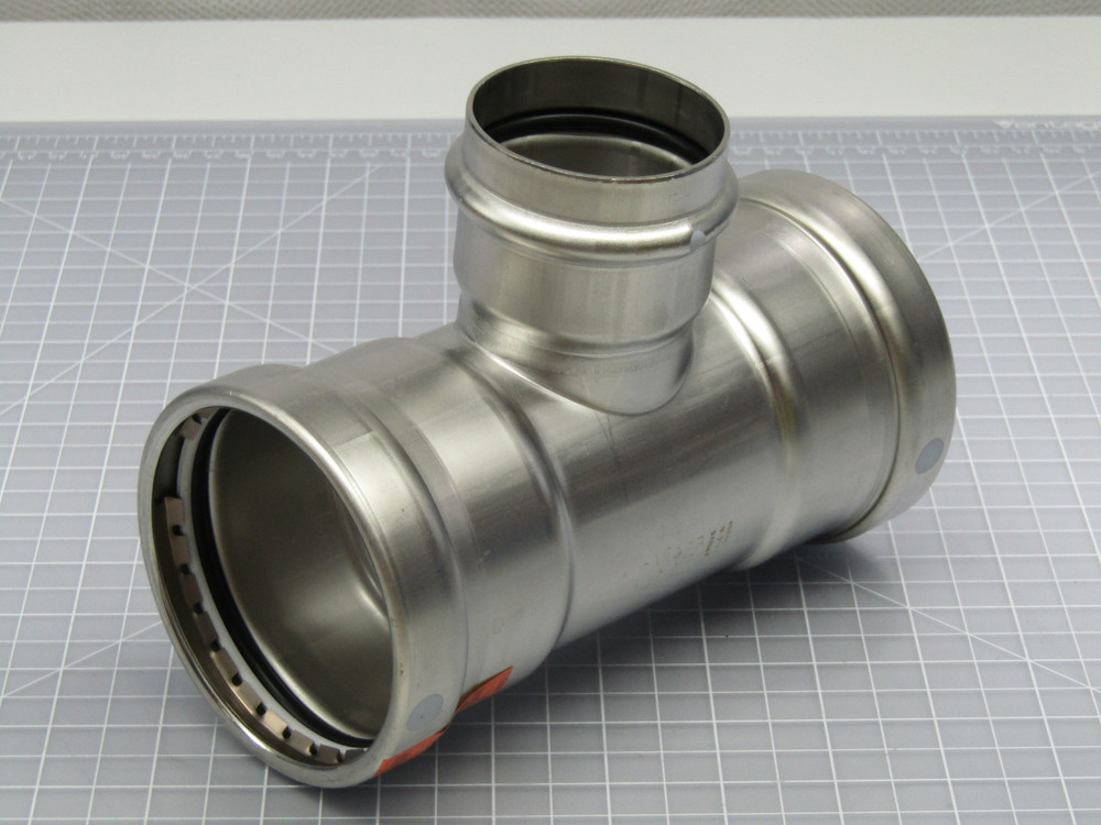 Viega 85905  3 In x 3 In x 2 In P x P x P 304 Stainless Steel XL Tee w/FKM  For Sale