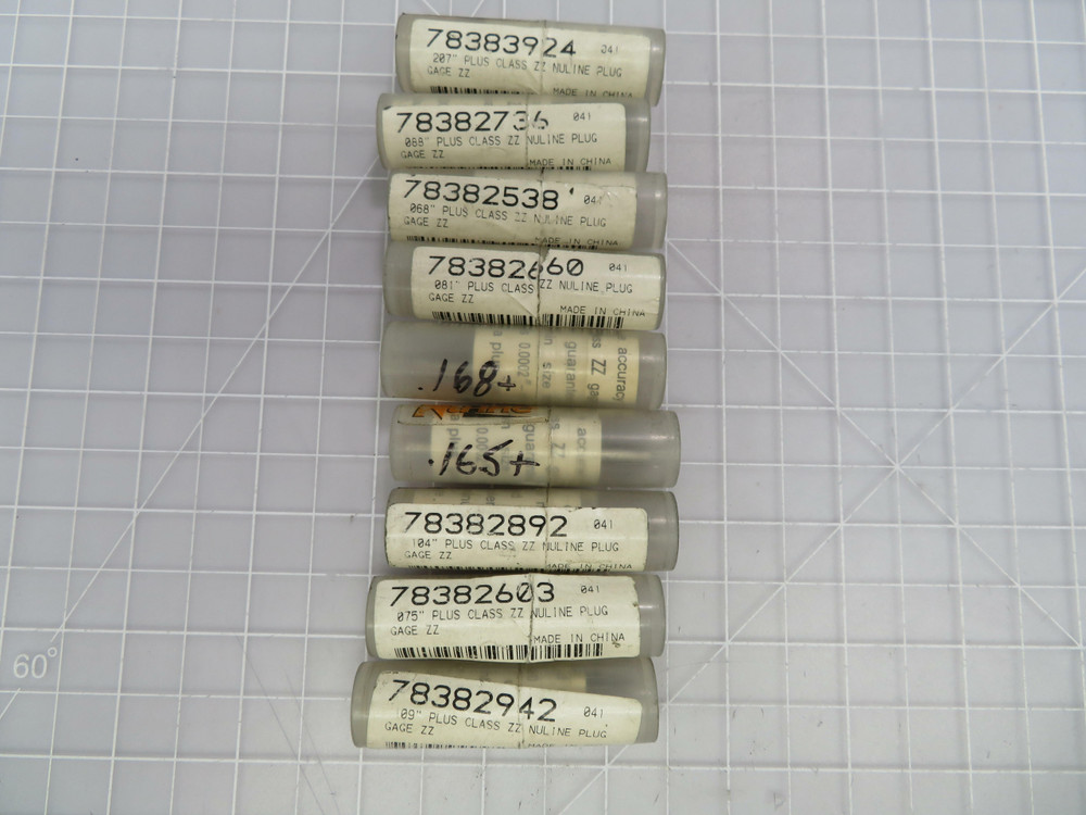 Lot of 9  78382538  Pin Gauges  For Sale