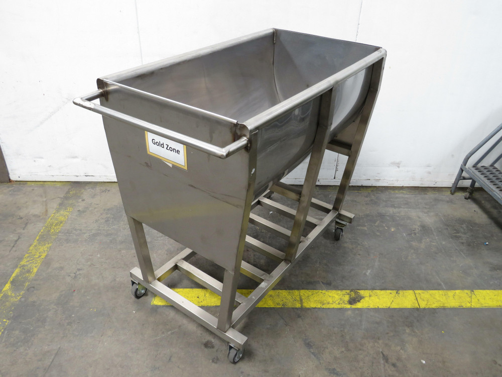 Stainless Steel Tub on Casters 44 X 24 X 40 In   For Sale