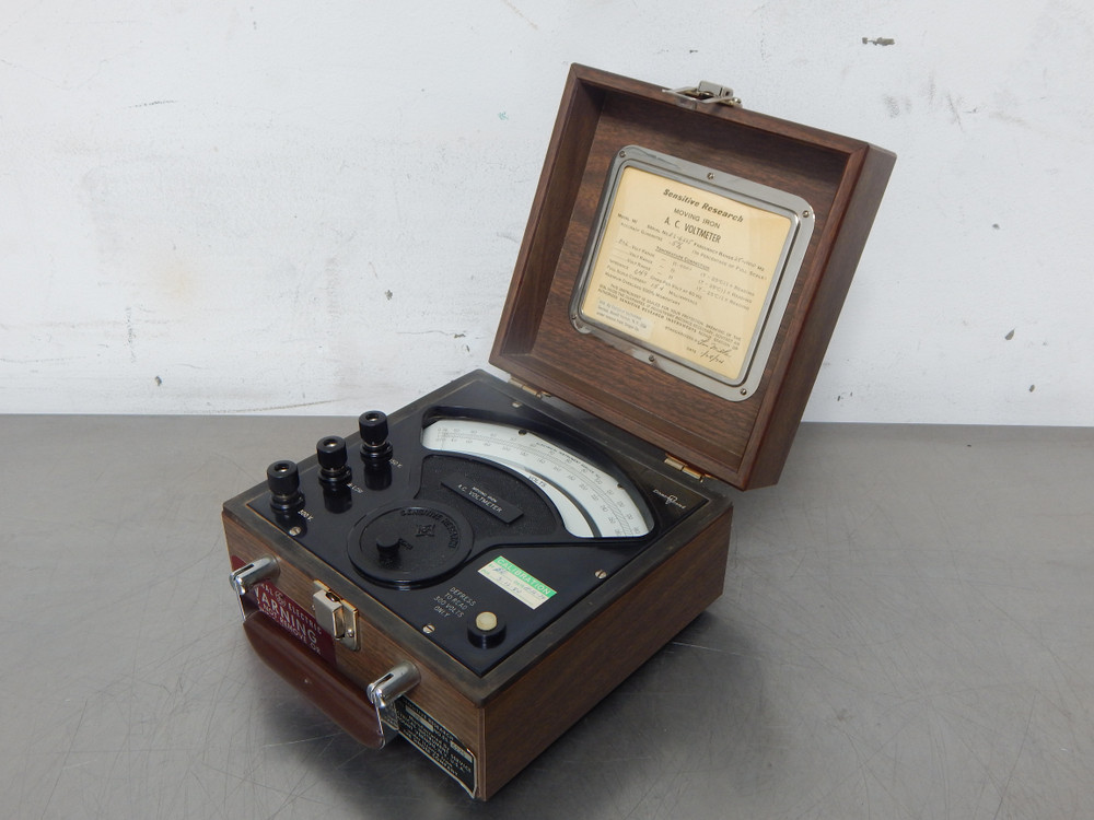 Sensitive Research GE MI  Vintage Moving Iron AC Voltmeter  For Sale