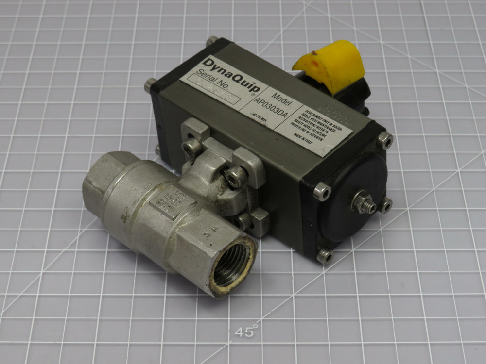 DynaQuip AP0303DA  Pneumatic Actuator Valve 140 PSI  For Sale