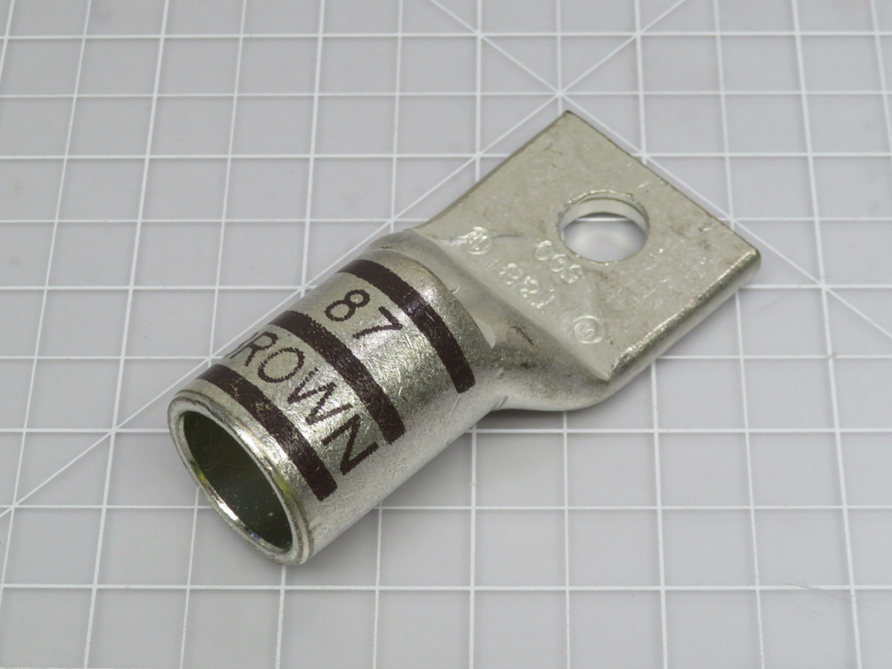 87 Brown Crimp Lug 500mcm 3/8 in stool  For Sale