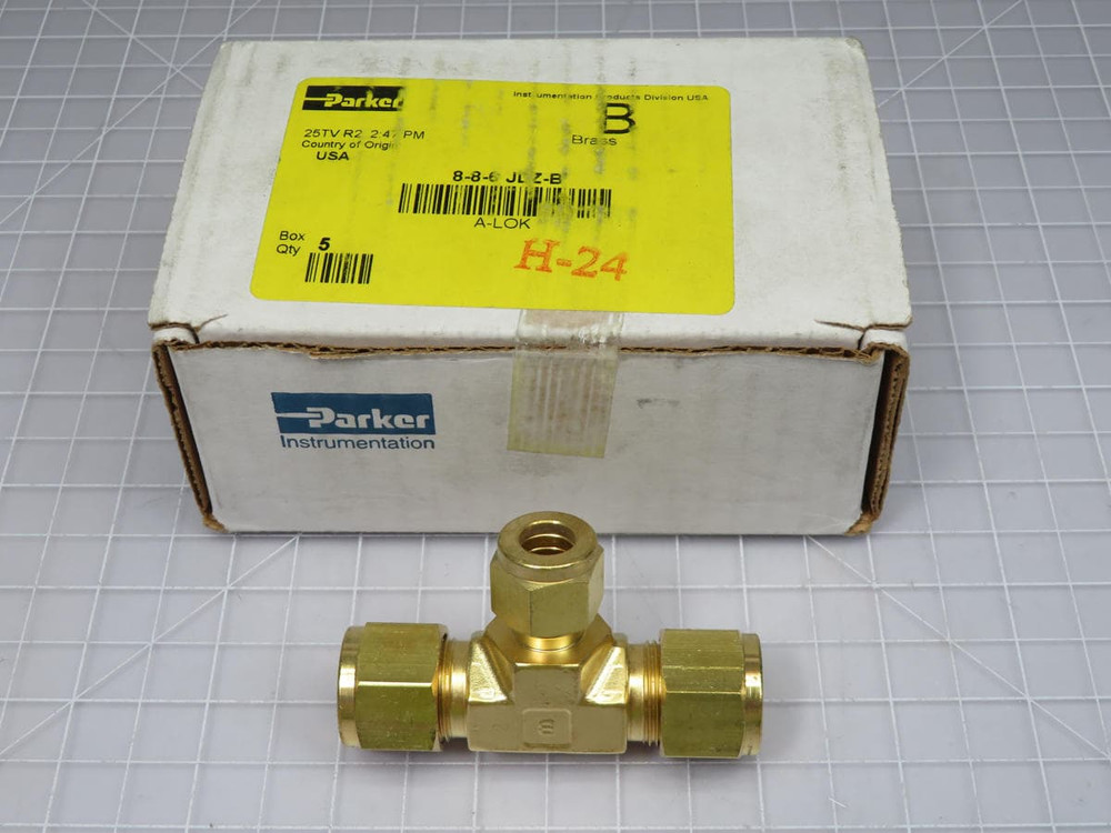 LOT OF 5 PARKER 8-8-6 JLZ-B A-LOK TUBE REDUCING UNION 25TV R2 T192799