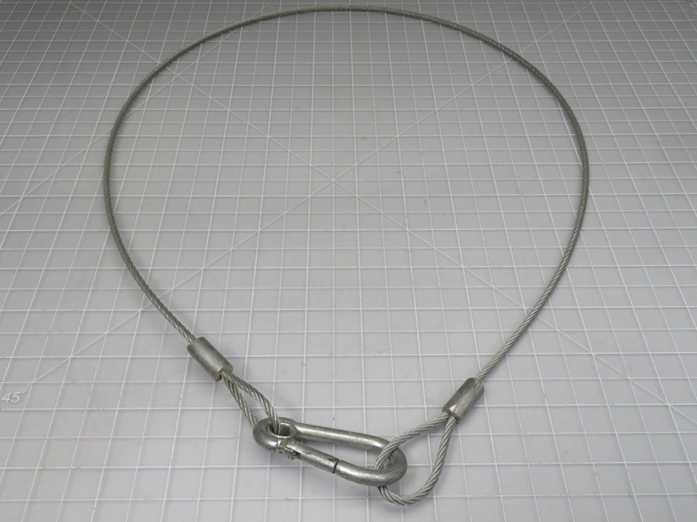 Lot of 74    Galuted Steel w cable and snap hook 150 LBS 38 In  For Sale