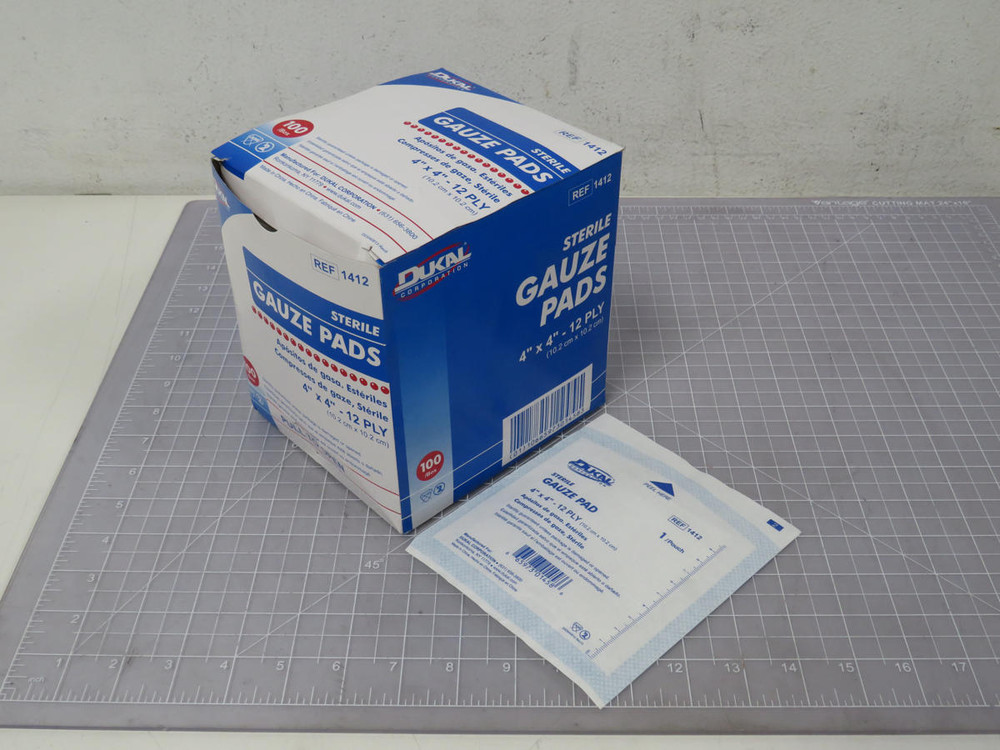 Lot of 6 Dukal 1412  Gauze Pads 4 X 4 in - 12 PLY (6 boxes)  For Sale