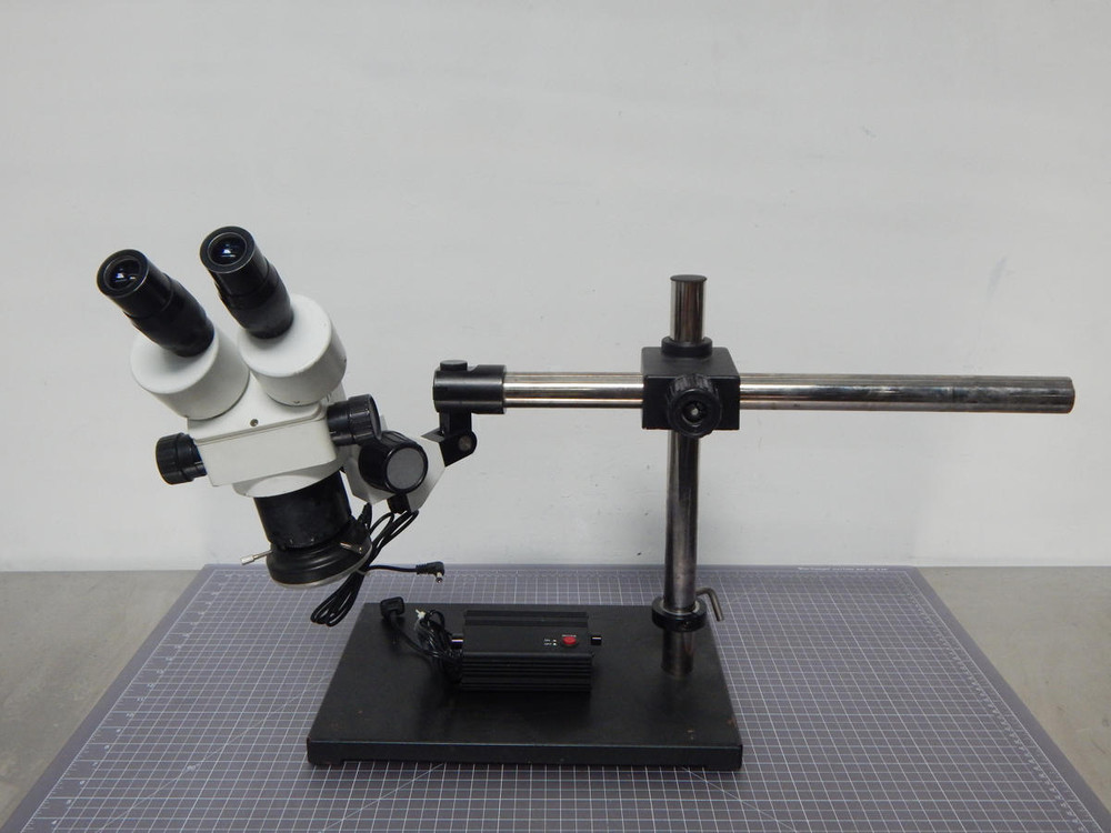 MA341103  ISO 9001 Certified Microscope W/Base and Led Light Ring  For Sale