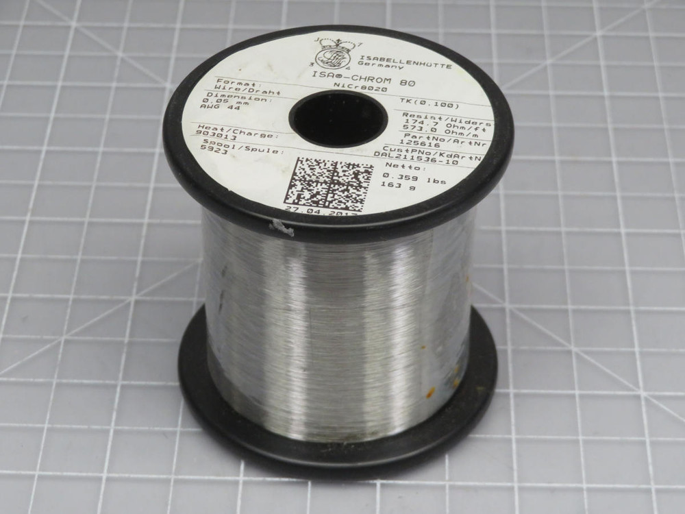 Isabellenhutte  1256116 DAL211536-10 Resist 174.7 ohm/ft dimension 0.05mm AWG 44   For Sale