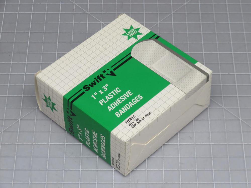 Lot of 12 Honeywell 010050  1 in X 3 in Plastic Adhesive Bandages  For Sale