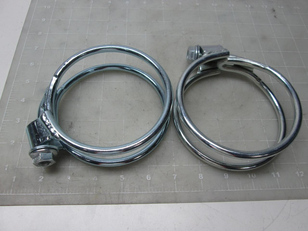LOT OF 2 GALVANIZED STEEL CLAMPS T54637