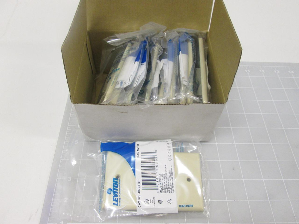 LOT OF 10 LEVITON 40702-BI 000-40702-BI 2-PORT SINGLE GANG WALLPLATE T56492