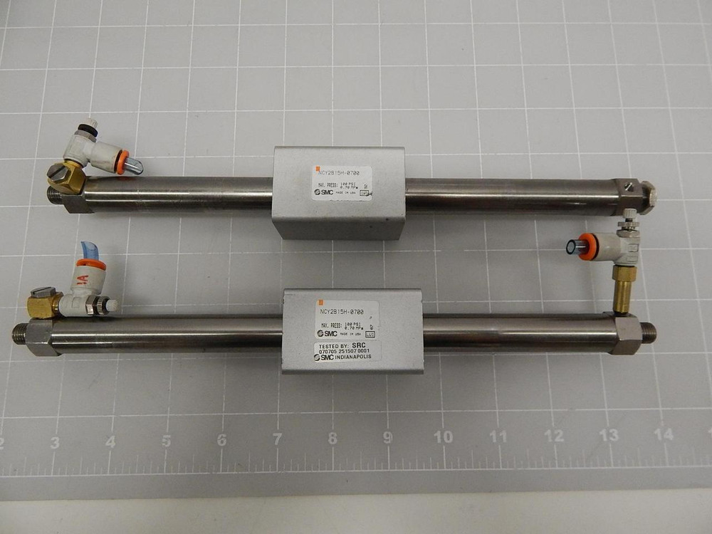 LOT OF 2 SMC NCY2B15H-0700 CYLINDER T60978