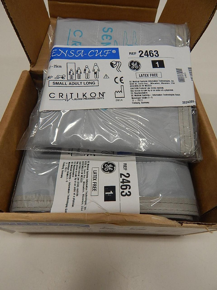 CASE OF 5 GE SENSA CUF 2463 SMALL ADULT BLOOD PRESSURE CUFF 17-25 CM T61808