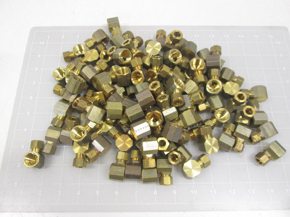 LOT OF 102 BRASS CRAFT 3/8" X 3/8" COMP FPT T63285