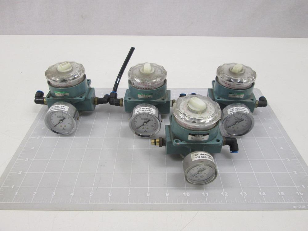 LOT OF 4 CKD DENSO 2302-2C-S22 410690-0020 REMOTE CONTROL DIAL AIR REGULATOR T64096