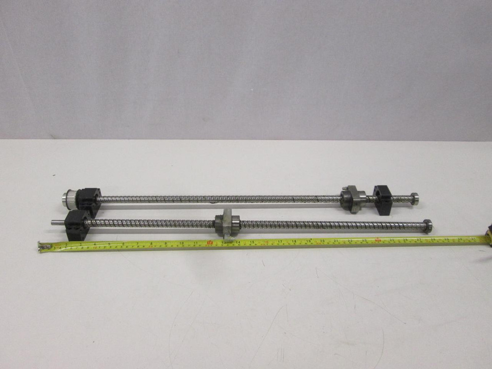 LOT OF 2 STAR AB 04M02.57 SCREW BEARINGS W/ 28" RAIL T64222