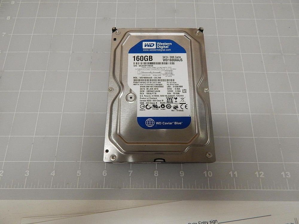 WESTERN DIGITAL  WD1600AAJS 160GB HARD DRIVE  T65090