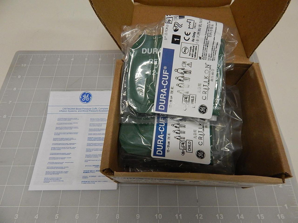 CASE OF 5 GE DURA-CUF 2751 CHILD BLOOD PRESSURE CUFFS 12-19CM T65376