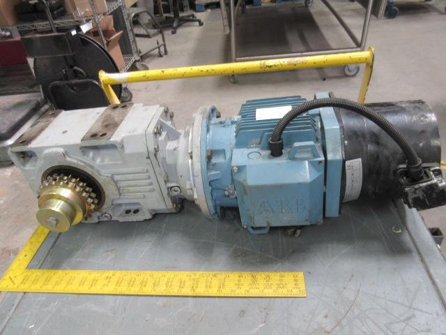 ABB MOTORS W2S/130/AA25/01 M2AA 112 M-4 3GAA112001-EDB A412 NR P112 MOTOR & GEAR REDUCER ASSEMBLY T69826