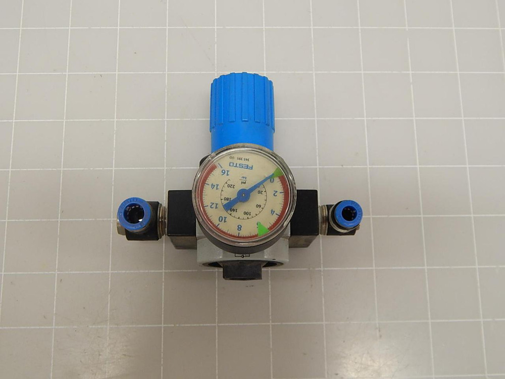 FESTO LR-D-I-MINI PRESSURE REGULATOR W/ GAUGE T70650