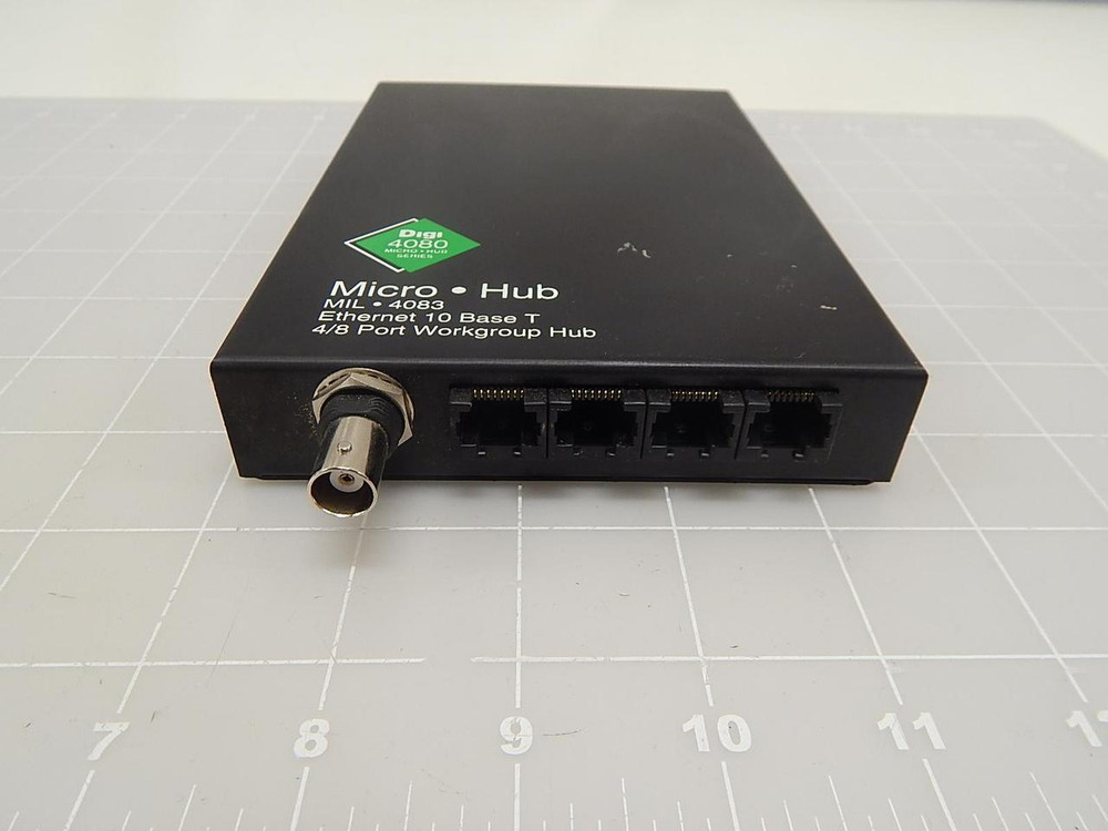 DIGI 4080 MIL-4083 ETHERNET 10 BASE T 4/8 PORT WORKGROUP HUB T70858