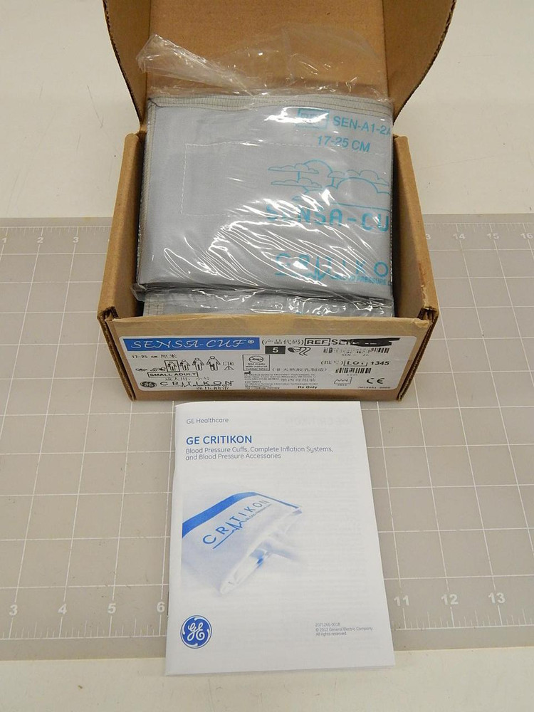 CASE OF 5 GE SENSA-CUF SEN-A1-2A SMALL ADULT BLOOD PRESSURE CUFF 17-25CM T72039