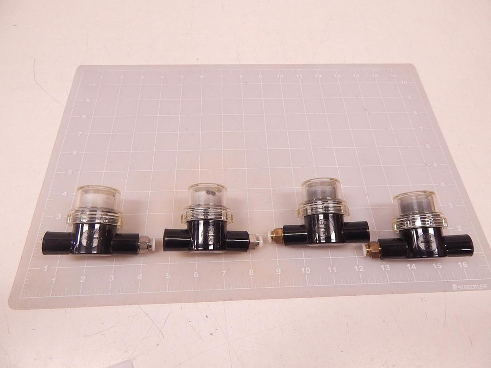 LOT OF 4 PIAB PPSF.25-X10 PPX10RE VACUUM FILTER ASSEMBLY T72121