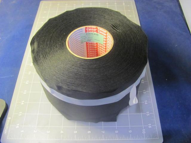 CASE OF 4 TESA 51026 PV6 115MM ACRYLIC BLACK PET CLOTH WIRE HARNESS TAPE 4.5 IN X 164 FT