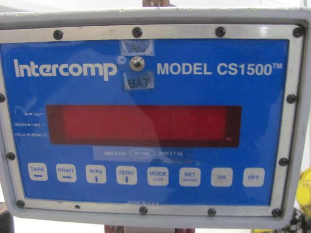 Used INTERCOMP CS1500 DIGITAL HOIST CRANE SCALE 5000 LB CAPACITY ...